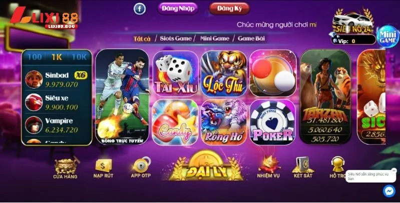 Các game quay hũ HOT nhất tại Lixi88